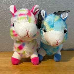 Toy Works Toy Factory 6 1/2" Plush Llamas NWT